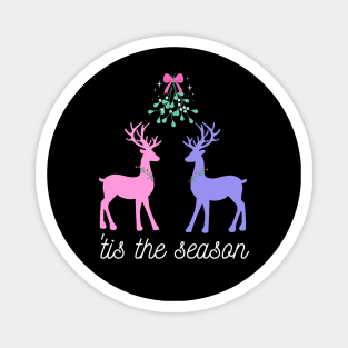 Tis the Season - deer and mistletoe Magnet